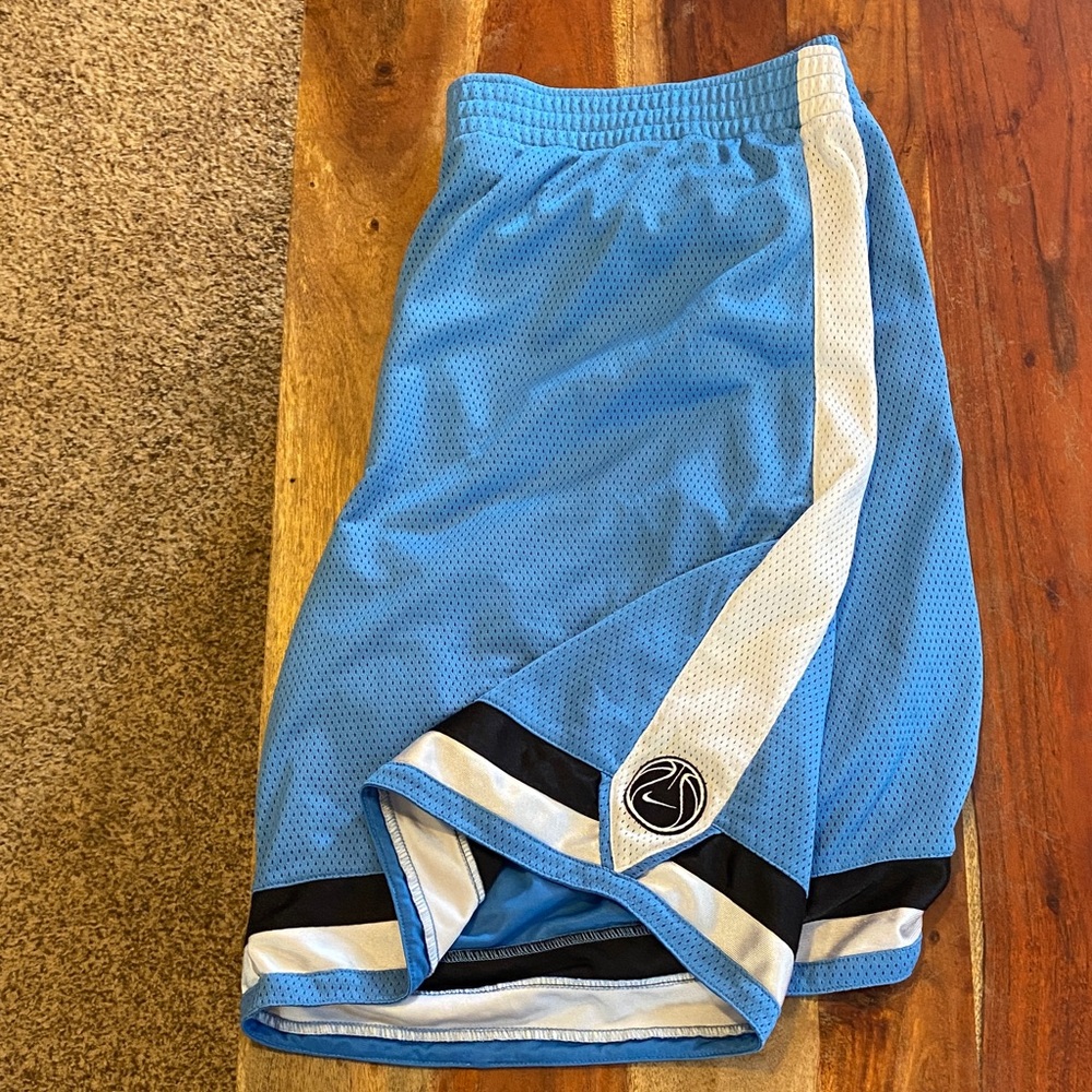 Nike Blue and White Athletic Shorts